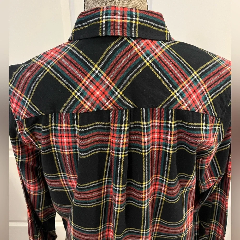J. Crew Lightweight Flannel Black and Red Plaid Shirt - Picture 5 of 9